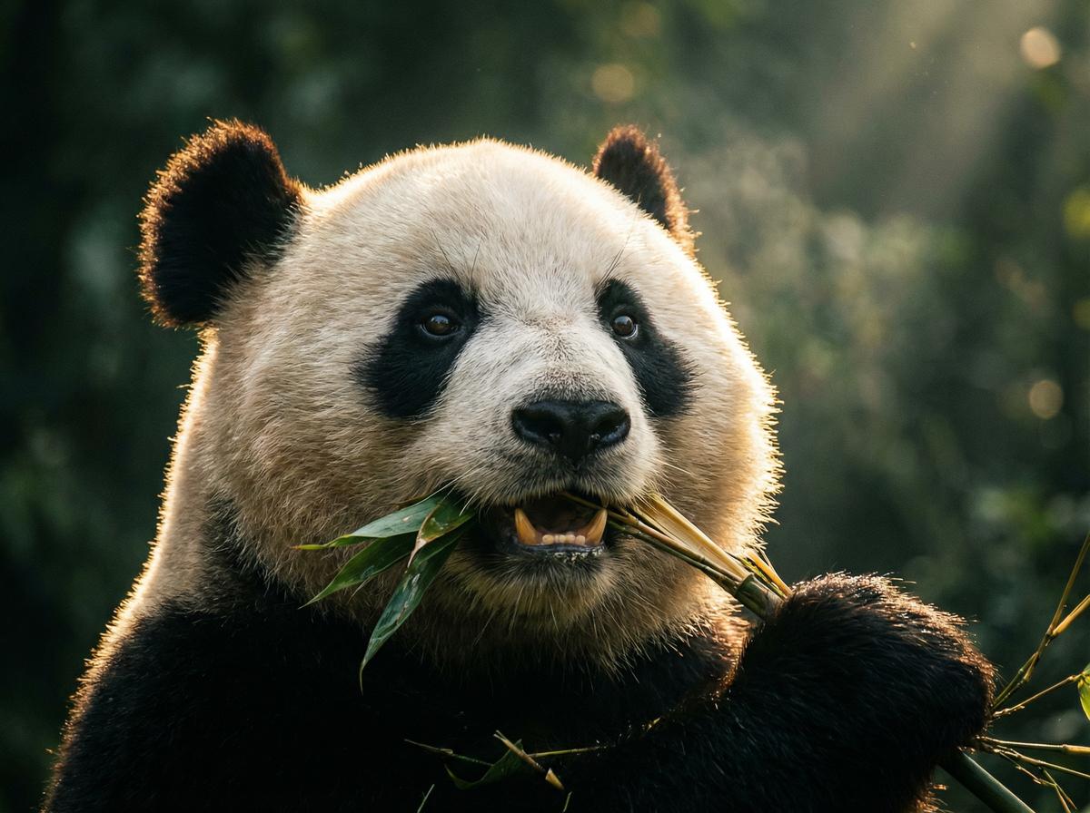 巨乳熊猫吃竹视频